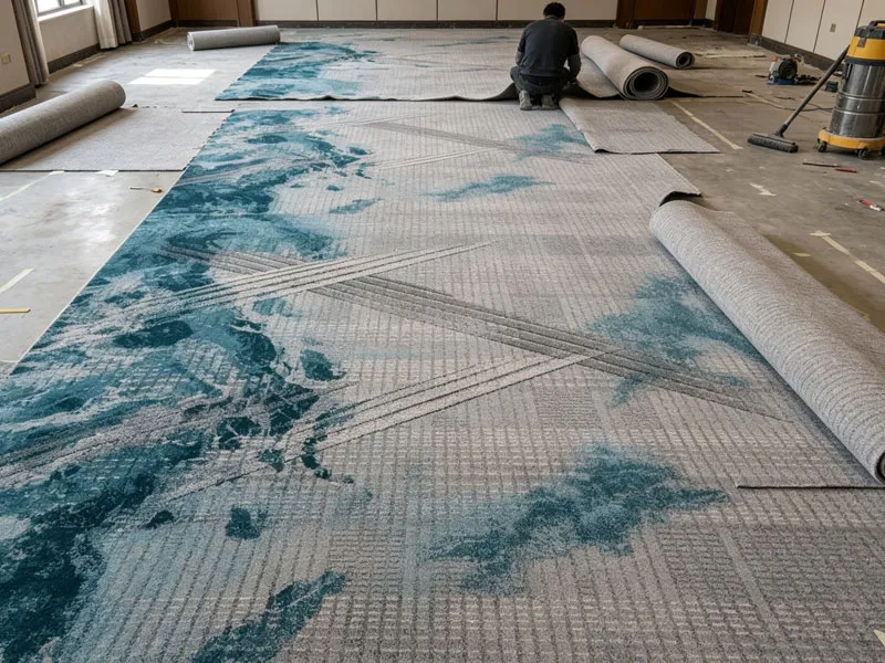 Axminster Carpet Installation Site