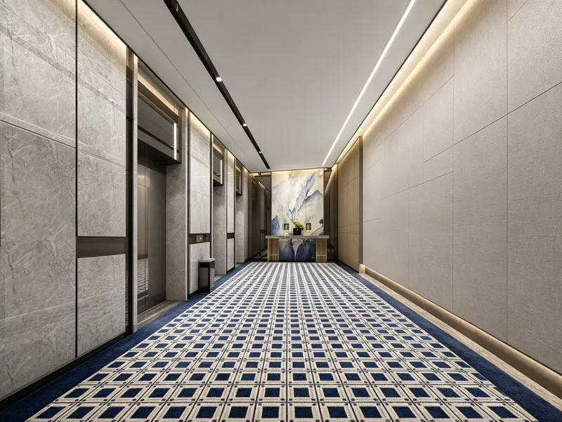 High-traffic hospitality carpet project case study by InkAndInsight.