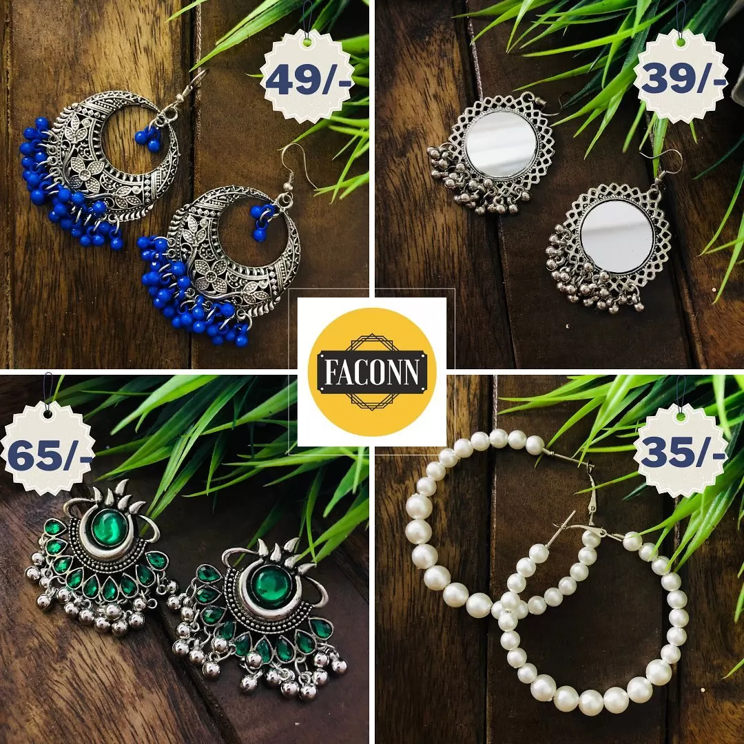 Shop jewellery starting at ₹1/- ✅direct link in bio✅Free shipping on all orders above ₹599/-✅ Flat 10% discount for new customers “NEW10”.#oxidisedearrings #jhumkis #mirrorearrings #stoneearrings #officewear #collegewear #traditionalwear #faconn #larqjewels #newpost #jewelgram #shoplocal #madeinindia